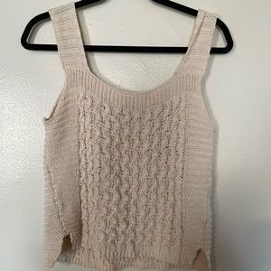 Tan Beachy Knit Tank -S/M